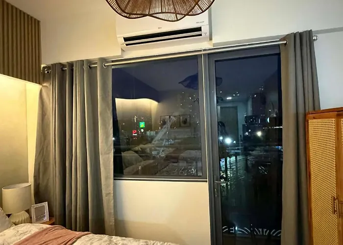 Twin Bed 1br W Balcony With Wifi Netflix At Shore2 T1 Near Moa And Naia Airport